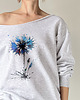 bluza bez kaptura damska Chaber Szara bluza cięta