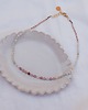 bransoletki z kamieni naturalnych Choker z fasetowanym Rodonitem i Morganitem