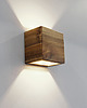 kinkiety Lampa drewniana Kinkiet Orzech 15cmx15cm DREWNO