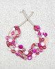 korale 7031 Różowy naszyjnik kaskadowy