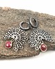 kolczyki wire wrapping Srebrne retrorozety