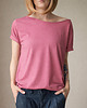 t-shirt damskie Różowy melanż Oversize
