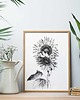 grafiki i ilustracje Słoneczniki 30x40  - grafika botaniczna