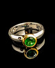 pierścionki złote Pierścionek szlachetny tsavoryt w zlotym blasku