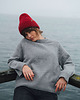 swetry damskie  BARIBAL Szary Sweter Oversize a la bluza Wełniana 100% Merino RWS XS/S