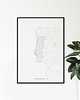 grafiki i ilustracje Portugalia - mapa Portugalii - plakat