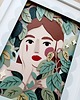 obrazy "Portret botaniczny" - lustracja przestrzenna z papieru