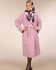 płaszcze damskie Różowy płaszcz z kaszmiru