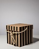 skrzynki, kufry i pudła Bag Box Torba tekturowa 22x22x22 cm pasy czarne