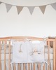 akcesoria do łóżeczek Lniany organizer na łóżeczko - light gray