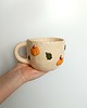 filiżanki Ceramiczna jesienna filiżanka w dynie i listki