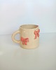 kubki Ceramiczny ręcznie robiony kubek w kokardki