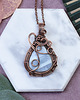 wisiory Miedziany wisiorek wire wrapping z opalem owyhee #515