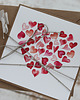 kartki scrapbooking Kartka walentynkowa z sercami