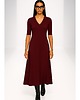 sukienki midi damskie Sukienka  burgund YY300040