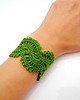 bransoletki soutache Zielona koronkowa bransoletka