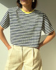 t-shirt damskie T-Shirt Move crop paski poduchy yellow