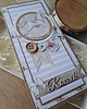 kartki scrapbooking Delikatna, warstwowa kartka na roczek dla dziewczynki