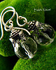kolczyki wire wrapping Kolczyki Ice - Kryształ Górski Srebro