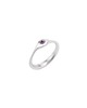 pierścionki srebrne Little GEM / glossy silver with amethyst