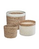 kosze do przechowywania Kosz 3 szt. Jutowy Medlin Biel
