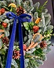 wianki bożonarodzeniowe Świąteczny Wianek na drzwi - NAVY BLUE