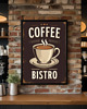 grafiki i ilustracje PLAKAT kawa, coffee bistro, vintage grafika loft