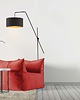 lampy podłogowe Czarna lampa stojąca na wysięgniku ruchomym BILBAO GOLD