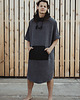 moda - inne Surf poncho plażowe ANTRACYT black, ręcznik kąpielowy