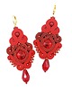 kolczyki soutache Iva czerwone wieczorowe kolczyki sutasz