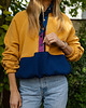 bluza bez kaptura damska Bluza damska oversize MENTOS musztarda