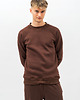 bluzy męskie Bluza raglan  basic ciepła ,,VOLKAN" czekolada