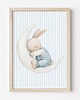obrazy i plakaty do pokoju dziecięcego Plakat Na Ścianę Dla Chłopca Niebieskie króliczki nr. 1