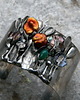 bransoletki wire wrapping barwne perły - BRANSOLETA MANKIET - CUFF