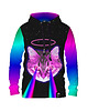 bluza z kapturem damska Damska Bluza z kapturem DR.CROW Rainbow Cat