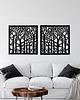 Ozdoby na ścianę DEKORACYJNY PANEL AŻUROWY, FOREST, DRZEWA, DEKORACJA ŚCIENNA 3D, ORNAMENT, DY