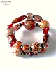 bransoletki drewniane Bajecznie kolorowa bransoletka Boho z drewnianych korali prezent  handmade