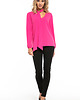 bluzki - inne Elegancka bluzka z krawatem, model T244, fuksja