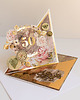 kartki scrapbooking 50 rocznica ślubu, złote gody, kartka 3d