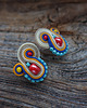 kolczyki soutache Małe etniczne kolczyki sutasz