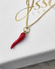 złote naszyjniki CHILLI - naszyjnik srebro złocone 24K