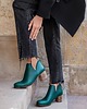 botki damskie SKÓRZANE BOTKI DO KOSTKI ZAPATO 501 ZIELONY