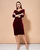 sukienki midi damskie SUKIENKA AKSAMITNA D141 MIDI