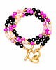 chokery Choker różowy serduszko