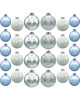 bombki Bombki okrągłe: biało-niebieski duży zestaw