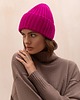 czapki damskie Czapka Chunky Merino&cashmere fuksja