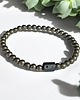 bransoletki z kamieni naturalnych DAMSKA  bransoletka: piryt & czarny turmalin