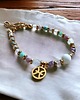 bransoletki z kamieni naturalnych RYBY - zodiac collection - PREMIUM - gold