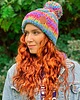 czapki damskie Czapka Handmade Euforia Tęcza Fiolet