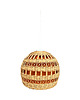 lampy wiszące Lampa sufitowa z wiklinowym kloszem, Polska lata 60.